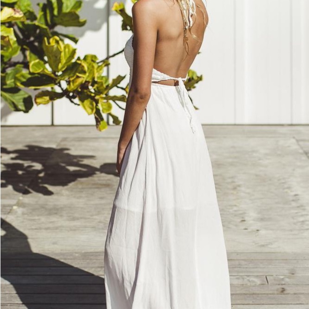 Nude brand| size S| Off white| floor length dress